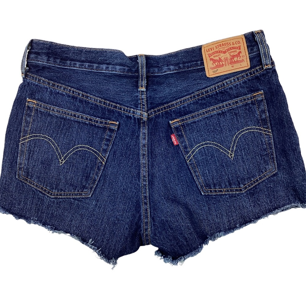 Free People // Levi’s 501 Cutoff Denim Shorts Blue - Picture 12 of 12